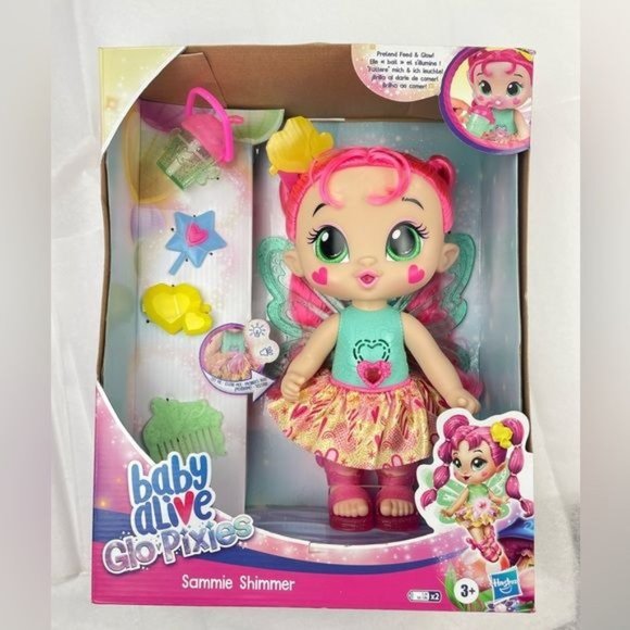 Baby Alive GloPixies Sammie Shimmer Baby Doll 10” - Picture 3 of 11